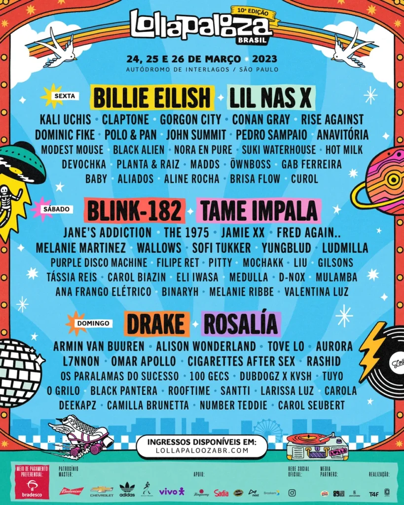 Em 2023, os shows cancelados no Lollapalooza marcaram a edição do festival. 