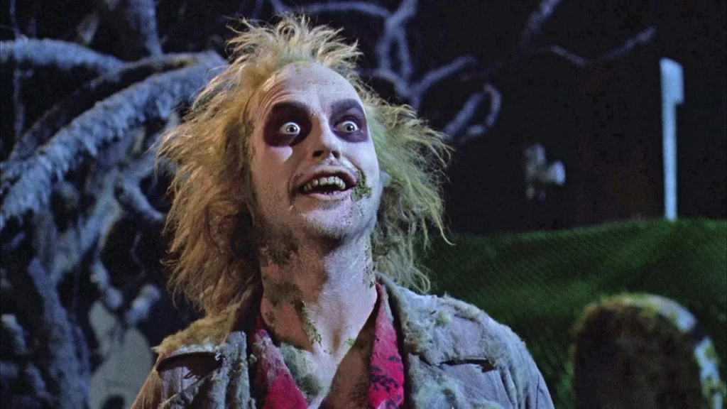 Beetlejuice, interpretado por Michael Keaton, no filme de mesmo nome.