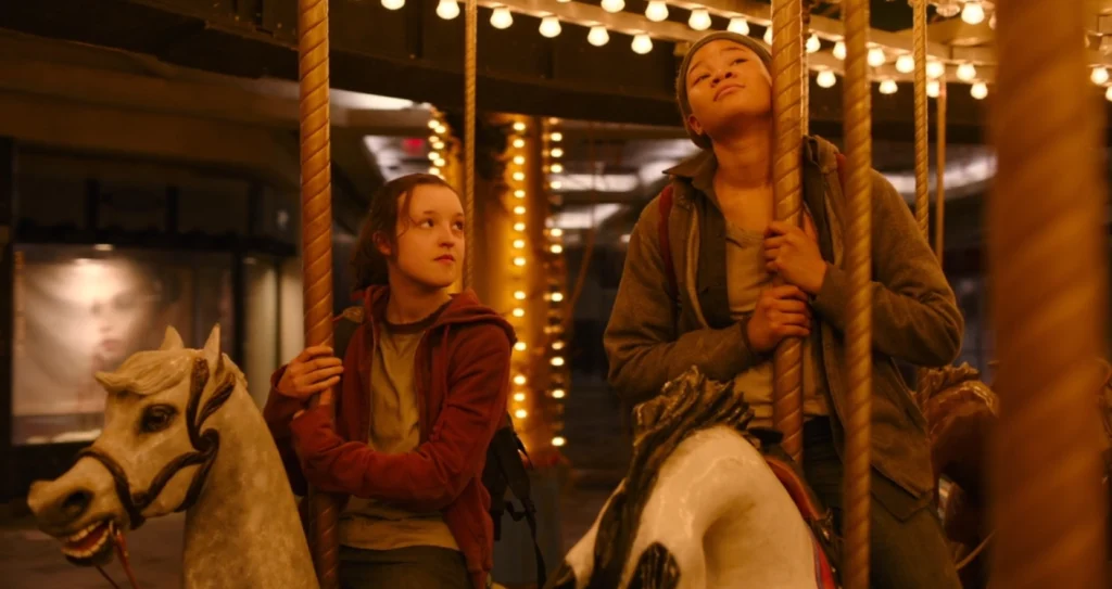 Ellie (Bella Ramsey) e Riley (Storm Reid), na série 'The Last of Us'