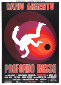 Poster do filme Profondo Rosso, dirigido por Dario Argento.